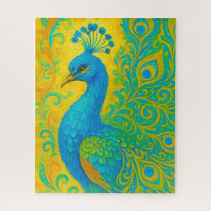 Elegante Türkis Peacock Dekorativ Puzzle