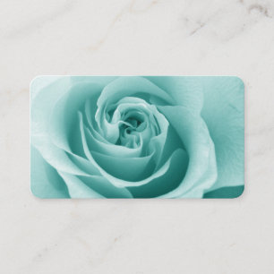Elegante Türkis Rose Business Card Visitenkarte
