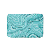 Elegante türkisfarbene Badematte aus flüssigem Mar