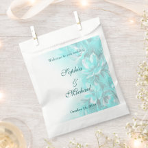 Elegante türkisfarbene florale Hochzeit