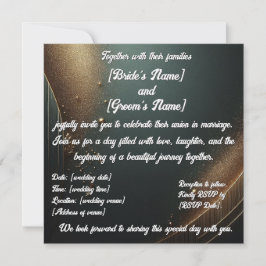 Elegante, türkisfarbene Hochzeit Einladung