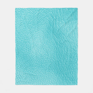 Elegante türkisfarbene Ledertextur Fleecedecke
