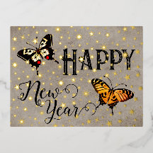 Elegante Typografie Butterfly Stars Rustikales Neu