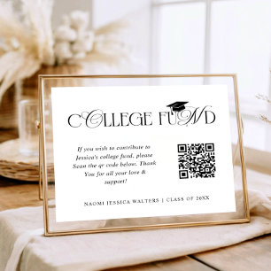 Elegante Typografie Collage Fonds QR CODE Abschlus Poster