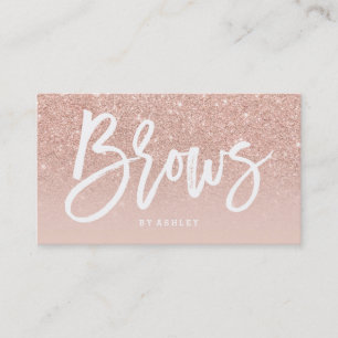 Elegante Typografie der Brauen erröten Visitenkarte