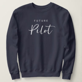 Elegante Typografie des künftigen Pilotprogramms Sweatshirt