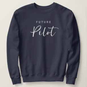 Elegante Typografie des künftigen Pilotprogramms Sweatshirt