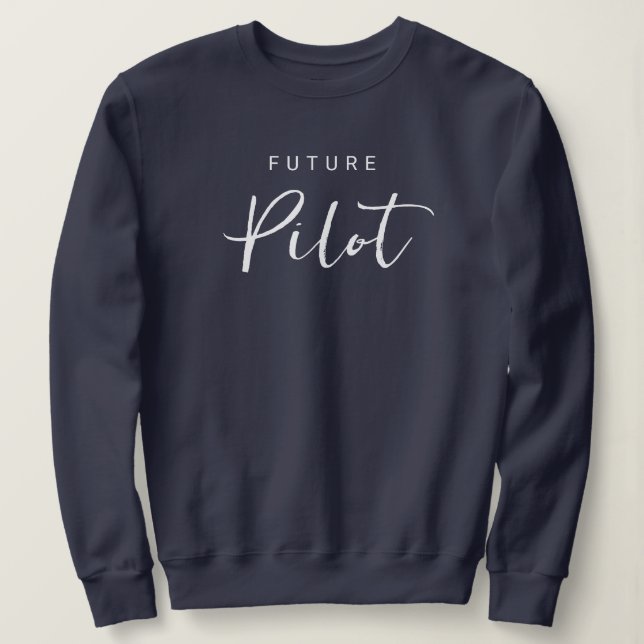 Elegante Typografie des künftigen Pilotprogramms Sweatshirt (Design vorne)