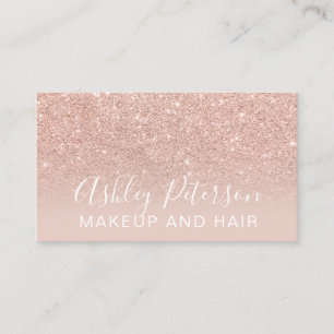 Elegante Typografie des Makes-up erröten Visitenkarte
