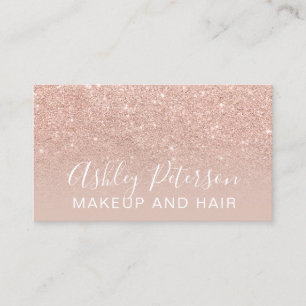 Elegante Typografie des Makes-up erröten Visitenkarte
