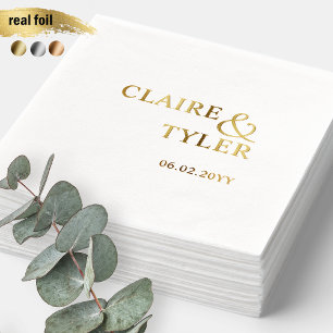 Elegante Typografie Et-Zeichen Minimalistische Hoc Servietten Mit Folie
