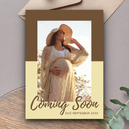 Elegante Typografie Foto Schwangerschaft Ankündigu Ankündigung