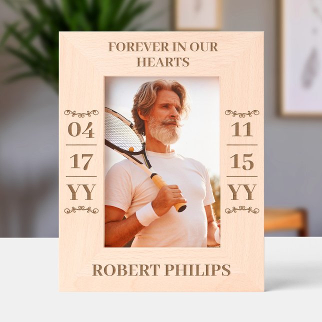 Elegante Typografie für immer in unserem Herztod Geätzte Rahmen (Von Creator hochgeladen)