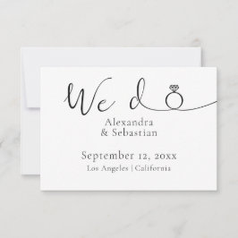 Elegante Typografie Hochzeit machen wir Save the D Save The Date