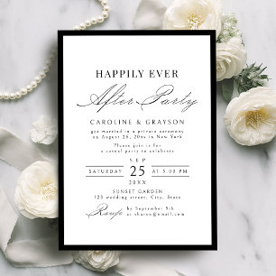 Elegante Typografie Hochzeitsfeier Einladung