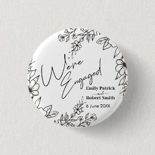 Elegante Typografie ist verlobt Button