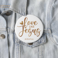 Elegante Typografie-Liebe wie Jesus | Gold Name