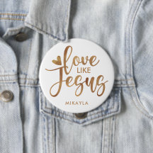 Elegante Typografie-Liebe wie Jesus | Gold Name