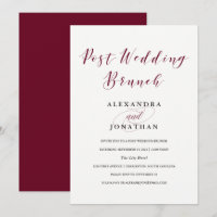 Elegante Typografie | Marsala Post Wedding Brunch