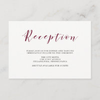 Elegante Typografie | Marsala Wedding Reception