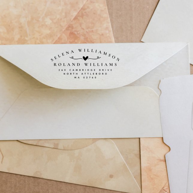 Elegante Typografie mit zwei letzten Namen bei Hoc Gummistempel (Von Creator hochgeladen)