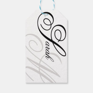 Elegante Typografie Monogram Geschenkanhänger