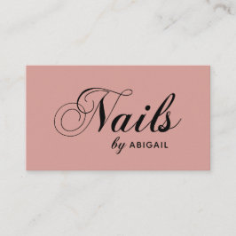 Elegante Typografie Nails nach Namen Website Rose  Visitenkarte