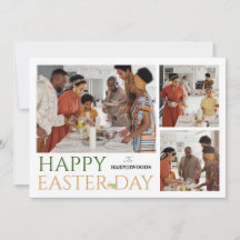 elegante Typografie Osterfamilie drei Foto