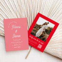 Elegante Typografie Pink Retro Hochzeit
