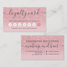 elegante Typografie Rosa Glitzer Glitzern ombre Treuekarte