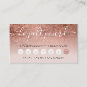 elegante Typografie, Rose Goldfolie ombre Treuekarte