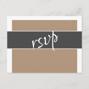 Elegante Typografie RSVP-Menüauswahl Hochzeitskart Einladungspostkarte