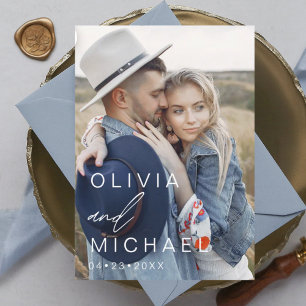 Elegante Typografie Save the Date Foto Minimalisti