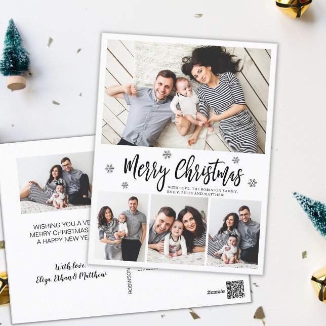 Elegante Typografie Script Collage Postkarte (Von Creator hochgeladen)