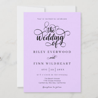 Elegante Typografie Script-Einladung zur Hochzeit Einladung