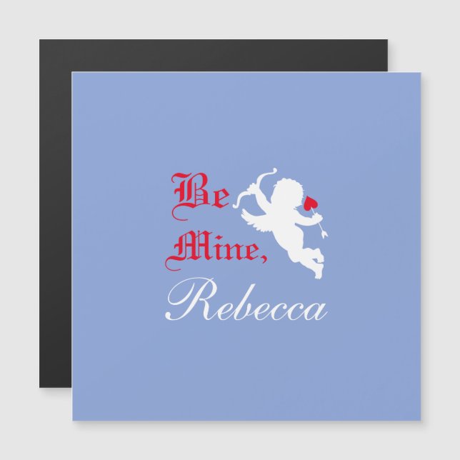 Elegante Typografie sei meins, sagen wir ja Liebe  Magnetkarte (Vorne/Hinten)