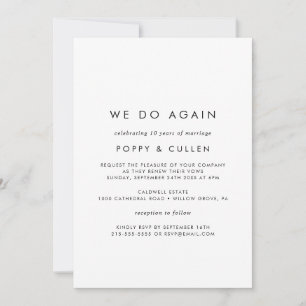 Elegante Typografie: Wir machen es nochmal Erneuer Einladung
