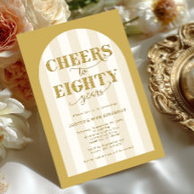 Elegante Typografie zum 80. Geburtstag
