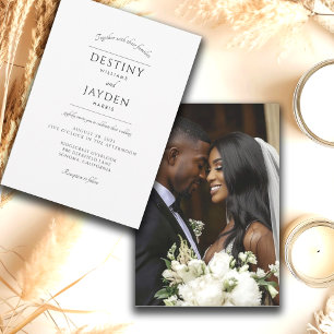 Elegante typografische Foto-Hochzeit Einladung