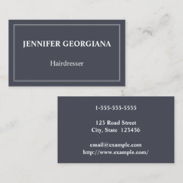 Elegante u. grundlegende Friseur-Visitenkarte Visitenkarte