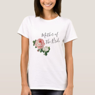 Elegante u. moderne Blumen-Rosenmutter der Braut T-Shirt