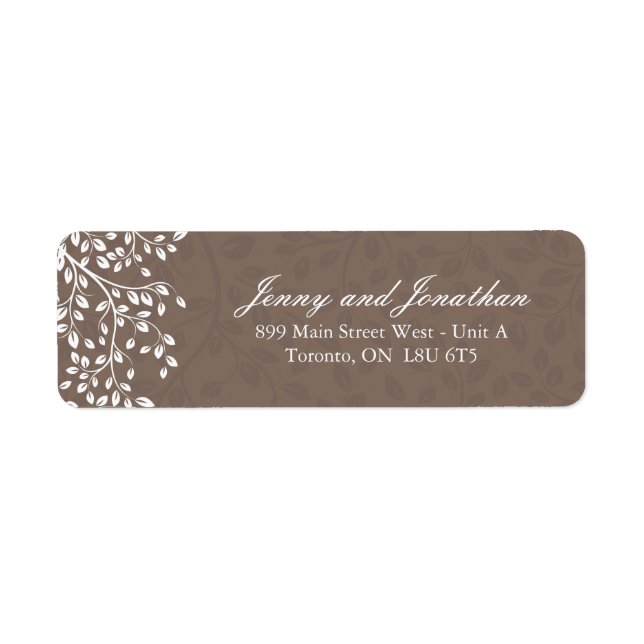 Elegante UAWG Address Labels (Vorne)
