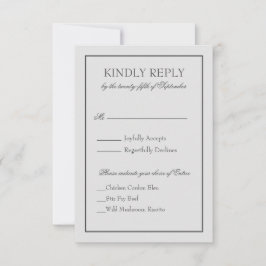 Elegante UAWG mit zwei Grenzen und Skripttext RSVP Karte