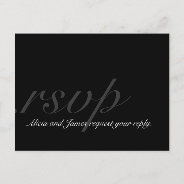 Elegante UAWG Postcard Wedding Monogram Names Einladungspostkarte (Vorderseite)