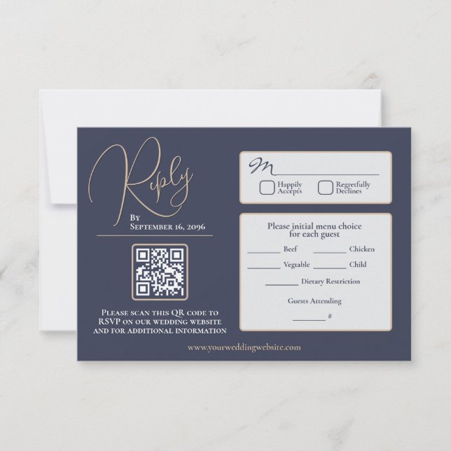 Elegante UAWG RSVP Karte (Vorderseite)