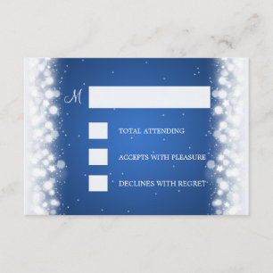 Elegante UAWG Wedding Magic Sparkle RSVP Karte
