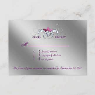 Elegante UAWG Wedding Replik Karte Sparkle Lila Le
