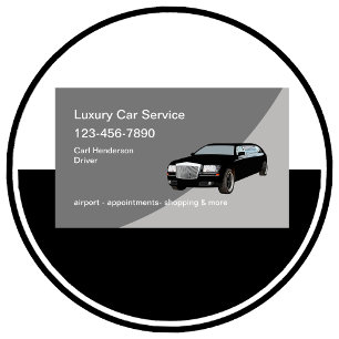 Elegante Uber-Fahrer-Autoservice-Geschäftskarte Visitenkarte