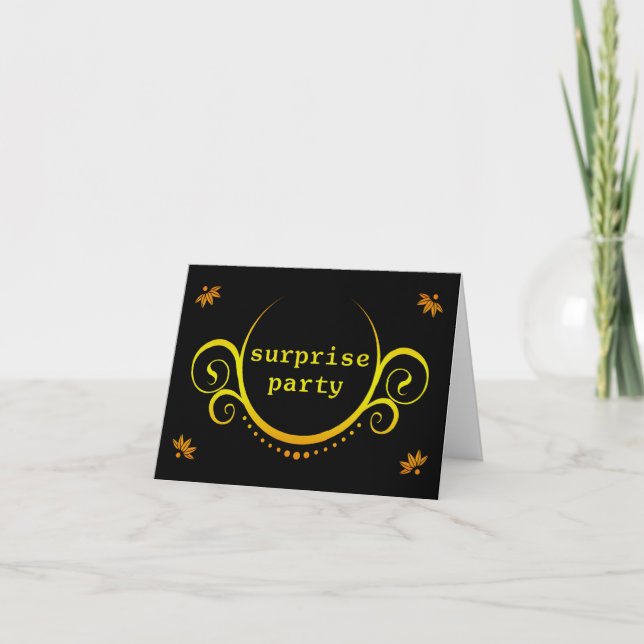 elegante Überraschungs-Party Einladung (Vorderseite)