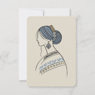 Elegante ukrainische Folk Art Flat Card